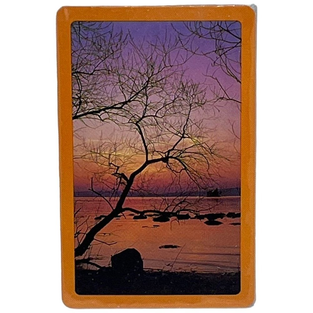 Vintage Graphica Playing Cards Sunset Tree Sealed Cellophane Sherbrooke Quebec